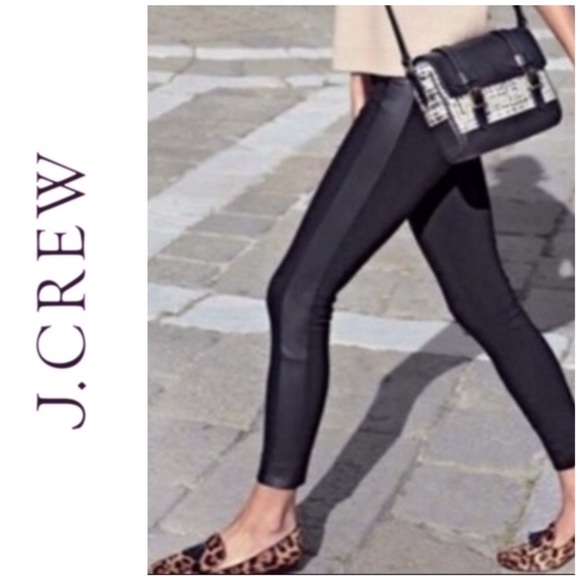 J. Crew Pants & Jumpsuits J Crew Gigi Pants Faux Leather Stripe Poshmark